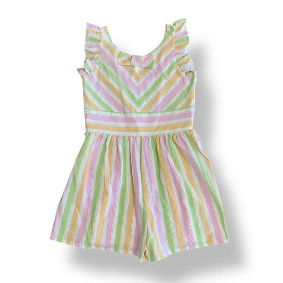 Bonnie Jean NWT Girls Striped Sleeveless Romper Size 16‎ - Picture 1 of 8